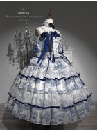 Xing Weimian Rain On Celadon Short and Long JSK with Detachable Puff Sleeves(1st Pre-Order/Full Payment Without Shipping)
